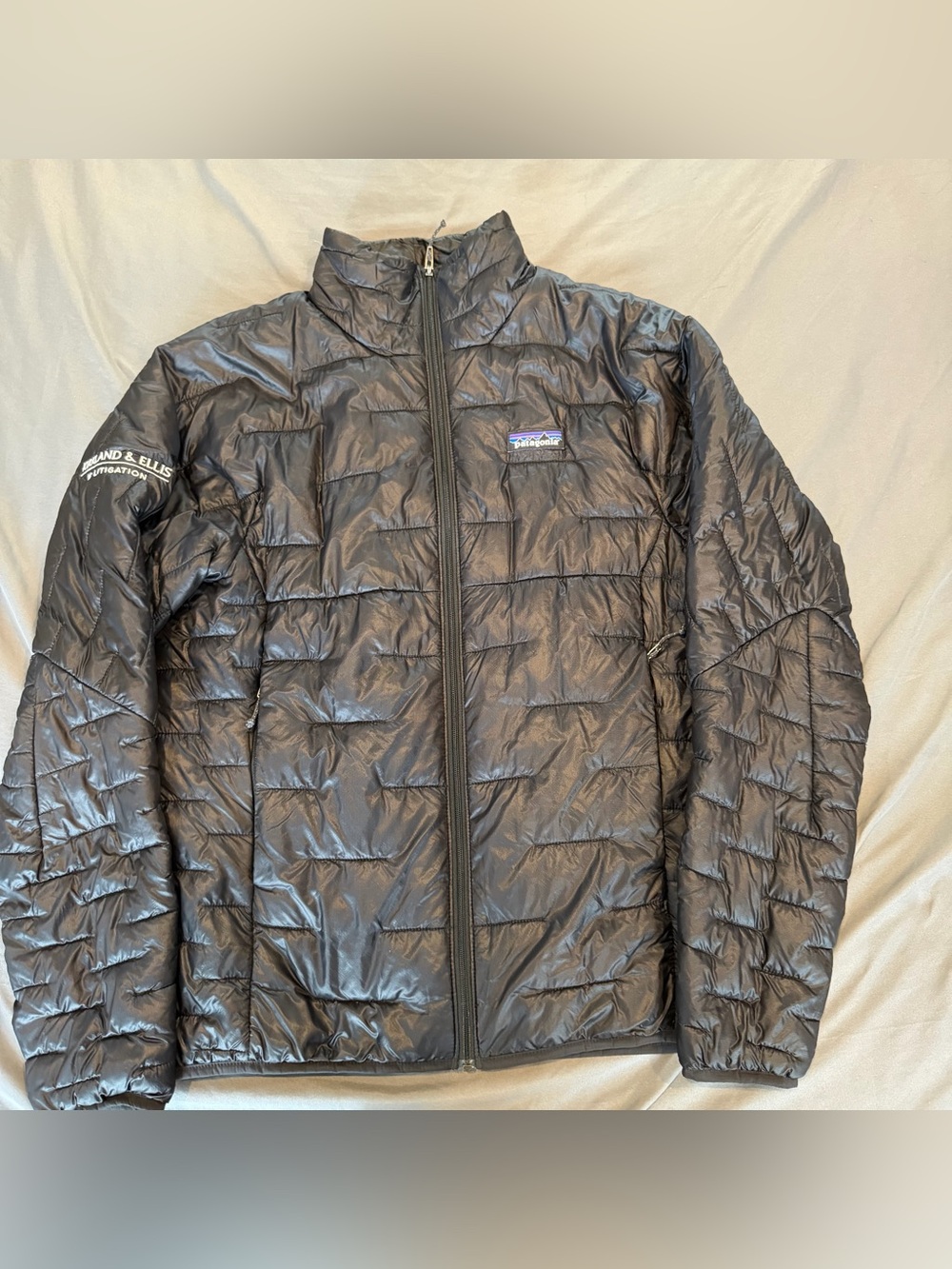 Patagonia Micro Puff Black Full Zip Jacket Size: XS With Logo Packable